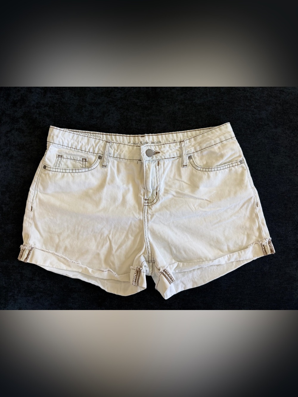 Calvin Klein Extra Light Wash Denim Shorts